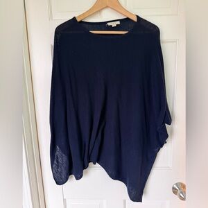 Loft navy light weight poncho XS/S